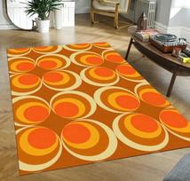 Psychedelic Groovy Area Rugs Anti-slip Washable Carpets for Living Room Bedroom and Kitchen Add A Touch of 60s Style Floor Mats 40x60cm