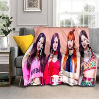 Flanelinis pliušinis modernus pledas Kpop Blackpink gerbėjų meno nuotraukų kolekcijos plakatas Pavasario sodybos pledas 75x90cm gray