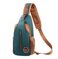 Moteriška vienos petnešos kuprinė per petį Sling bag, žalia ruda