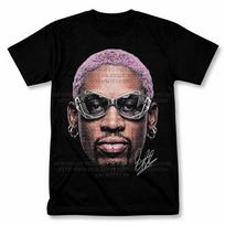 Dennis Rodman Purple Hair Rodzilla 90's Graphic T Shirt Vintage Style Tee S gray
