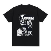Rapper Playboi Carti  T-Shirt Opium Ken Carson Destroy Lonely Gothic T Shirts Men Women Fashion Vintage Short Sleeve T Shirt S įvairiaspalvis