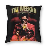 The Weeknd Pop Pillowcase Printed Polyester Cushion Cover Decor Pillow Case Cover Home Zippered 45X45Cm 30X30CM