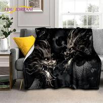 29 stiliaus naujas kinų Loong svajingas drakono animacinis pledas, minkštas pledas namams, miegamajam, lovai, sofai, iškylai, kelionėms, biuro uždangalas 75x90cm