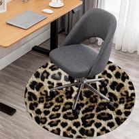 1pc Leopard Print Round Chair mat Area Rug - Non-Slip, Floor Mat for Office, Bedroom, and Indoor Decor -1002006 80cm by 80cm