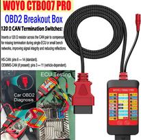 Woyo Ctb007Pro Obd2 Universal Jumper Box Digital Display Break Out Box With 70Cm Extension Cable black