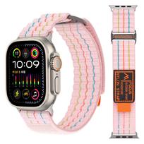 Trail loop for Apple Watch Band Ultra 2 49mm 44mm 45mm 46mm 42mm 40mm 41mm Nylon Sport bracelet iWatch series 10 9 7 8 se Straps S10 42-38 40 41mm rožinė