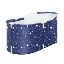 100-150L 3 Styles 47.2x27.6x23.6 inch Outdoor Indoor Portable Adult Spa Bath Folding Bathtub Water Tub Sky star