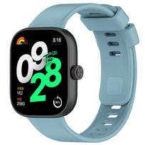 Originalus silikoninis dirželis „Redmi watch 4“ išmaniajam laikrodžiui Riešinė „Redmi watch 4“ Apyrankė Dirželis Sportiniai priedai for Xiaomi Mi Band 8 mėlyna