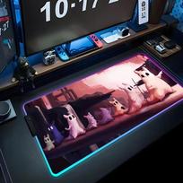 rain world Mouse Pad RGB Gaming Mousepad Big LED Pad PC Desk Mat Luminous Mouse Pad Large Keyboard Mats Table Rug With Backlit 600x300x3mm