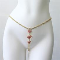 European And American Fashion Sexy Rhinestone Bikini Panties Body Chain, Nightclub Party Women'S Rhinestone Bikini