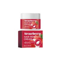 Strawberry Hair Removal Cream for Body Use Easy to Rinse Smooth Skin Moisturizing and Comfortable Formula Suitable for Daily Use 50g One Size white