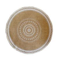 Round Jute Placemats for Table, Woven Burlap Coasters, Rustic Natural Fiber Mats for Dishes Cups, Farmhouse Kitchen Dining Decor G brown
