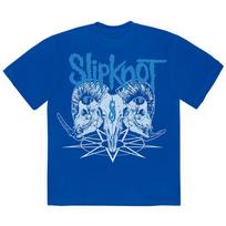 Blue Sheep Head Slipknot Rock Band T-Shirt 100% Cotton Graphic Tee Men Women Summer Streetwear Top S įvairiaspalvis