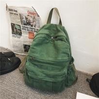 Retro Mori Girl Hong Kong Style Women's Washed Canvas Backpack