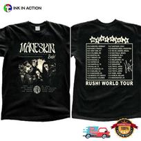 Maneskin Rush Pasaulio 2023 2 pusės Unisex S-5XL HH03475 Unisex marškinėliai L gray