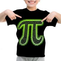Kids Boy Girl Pi Math Print Tshirt Short Sleeve Tops Pi Day 3.14 T-Shirt Children's Clothes Summer Casual Funny O-Neck Tees 110