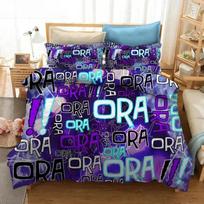 Anime JoJo Bizarre Adventure Jotaro Kujo Bedding Set Duvet Cover Sheet Printed Bed Set Pillowcase Full Queen King Size Bedroom 135x200cm gray