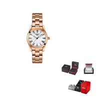 TISSOT Women's Wave Collection Watch T112.210.33.113.00 Rose Gold Strap beige