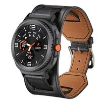 Premium Leather Band For Samsung Galaxy Watch Ultra 2026 47mm Comfortable Bracelet Samsung Galaxy Watch 8 40/44mm 8 Classic 46mm Galaxy Watch Ultra juoda