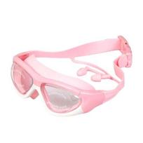 Kids Swim Goggles with Earplugs Waterproof No Leakage Anti-Fog UV Protection Clear Lens Boys Girls Swimming Goggles