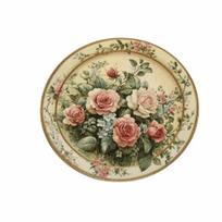 Apsauga nuo nudegimo Gėlėtos Paukščių Stalo Padėkliukai Neslystantys Kavos Puodelio Padėkliukai Gėlių Lininis Stalo Padėkliukas Namų Dekoras Rose Floral 35cm beige