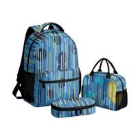 Large Capacity Kids Backpack Set with - 3 Piece School Backpack, Lunch Bag and Pencil Case for Girls One Size