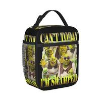 Shreks Can't Today I'm Swamped Insulated Lunch Bag Thermal Bag Reusable,Meal Container  Leakproof Lunch Box Tote Food Bag One Size black