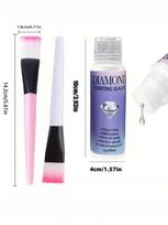 60ML/120ML/200ML Diamond Painting Sealer with 3 Pcs Brushes Diamond Painting Glue Permanent Hold & Shine Effect Sealer Puzzle 60ml gray