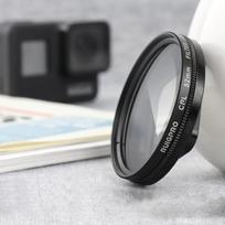 RUIGPRO skirtas GoPro HERO 7/6 /5 Profesionalus 52mm CPL objektyvo filtras su filtro adapterio žiedu ir objektyvo dangteliu gray