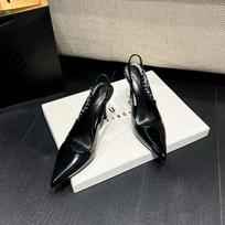 2025 Spring Autumn Women's Stiletto Heels Sexy Pointed Toe Club Sandals Rhinestone Open Toe Slip-On Shoes 34