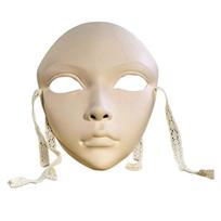 Hand Painted Mask For Women Men Full Face Mask Halloween Cosplay Mask for Adult Role Playing Themed Parties Photography beige