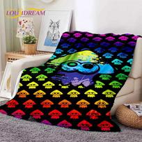 Splatoon3 PC žaidėjo animacinis žaidimas minkšti pledai, šildantis metamas pledas, patogus pledas iškylai, lovoms, sofai, namų miegamajam, dovana 75x90cm blue