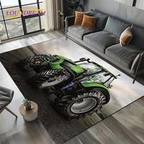 27 Stiliaus Sunkvežimis Retro 3D Traktorius Automobilis Kilimas Kilimas Svetainei Miegamajam Namams Sofos Dekoravimui, Vaikų Zonos Kilimas Neslystantis Grindų Kilimėlis Dovana 40x60cm( 15x23in ) gray