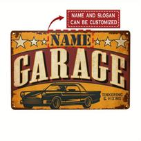 Personalized Custom Metal Sign Retro Garage Man Cave Office Wall Decor balta