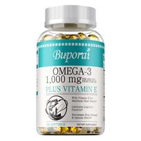 Extra-Strength Omega 3 Fish Oil Supplement 1000mg - Supports Heart & Brain Health 120 blue