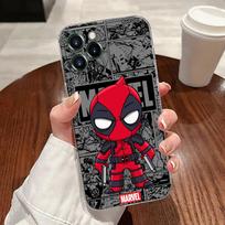 Cute Deadpool Marvel Venom Groot Phone Case For iPhone 17 Pro Max 17E 11 12 13 14 15 16 Pro Max Plus 17 Air 16E 7 XS Soft Cover iPhone 7 black