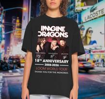 Imagine Dragons Vintage s Band Tour Concert Summer Unisexs Cotton Tshirt Comfortable HighQuality Im YK 2XL white