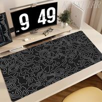 XXL Gaming Mouse Pad Large Size Table Pad Black White Strata Liquid Mousepad Computer Play Mat Rubber Mausepad Keyboard Deskmat 800x300x2mm gray