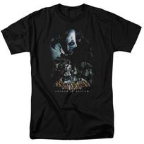 Batman Arkham Asylum Five Against One DC Comics Licensed  Children's T-shirt 100 gray