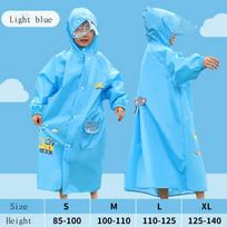 Kids Backpack Raincoat with Cartoon Print – Cute Animal Design Waterproof Hooded Rain Jacket for Toddler Boys Girls (blue,S)
