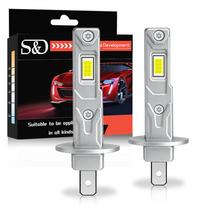 2Pcs 15000LM H1 H3 LED Headlight Bulbs Mini Canbus H1 Led Lamp 35W 16Core CSP for Car Headlamp Fanless DRL Light Auto Foglight 12V 6500K White H1