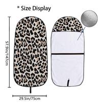 Universal Leopard Print Car Seat Protector for Gym & All Seasons 75x150 cm