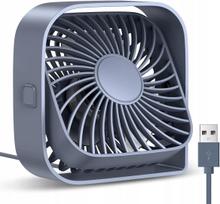 Stalinis USB ventiliatorius TOPK K50, pilkas, tylus
