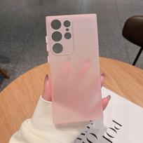Samsung S24Ultra Ultra-thin Matte Phone Case, Simple Silicone, S23plus Shockproof A72, Suitable for 22 Cases Samsung S24 rožinė