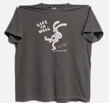 Life In Hell Matt Groening Tee Shirt Underground Comic Book Bunny Rabbit Punk 4XL
