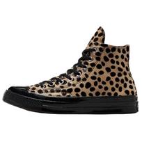 Converse Chuck 70 High Leopard Pony Hair Unisex Sneakers Tan Gold Black A12705C 42 black