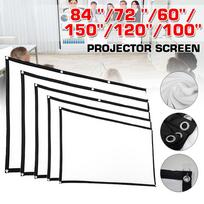 16:9 3D 60/72/84/100/120/150inch 16:9 Screen Anti-Crease Projection Movies Screen New Foldable HD Projector 60 inch