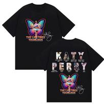 Dainininkė Katy Perry The Lifetimes Tour 2025 Prekės Marškinėliai Vyrams Moterims Laisvalaikio Per dydį Marškinėliai Mada Aukštos Kokybės Medvilniniai Marškinėliai S įvairiaspalvis