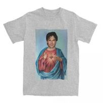 Unisex Women Damon Salvatore Ian Somerhalder Virgin Funny Shirt Accessories Casual Cotton T Shirt Tee Clothes Birthday Present S white