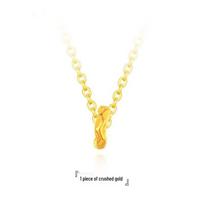999 Pure Gold Coin Pendant Necklace for Women - New Chinese Style Valentine's Gift Pendant only